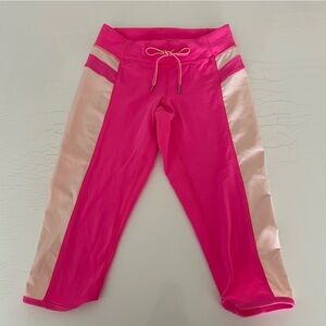 $50/2 Lululemon Heat It Up Crop Parfait Pink White 4